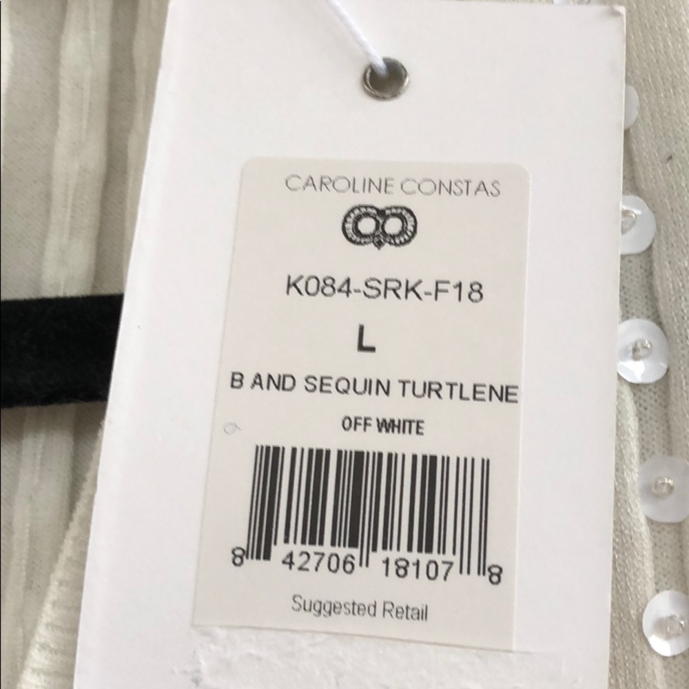 NEW • Caroline Constas • Sequin Cut Out Sweater L - Picture 7 of 7